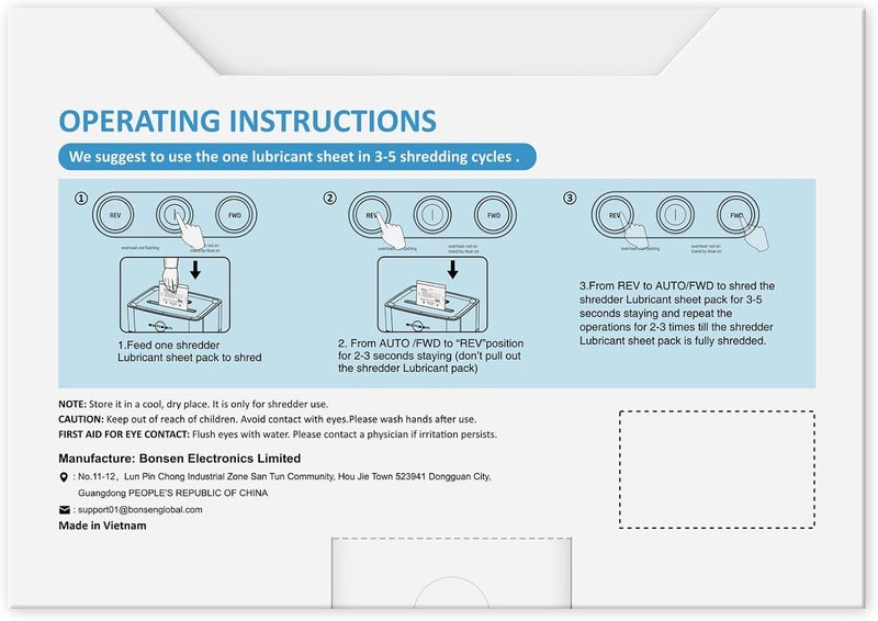 BONSEN Paper Shredder Sharpening & Lubricant Sheets-Pack of 50 - Image 5